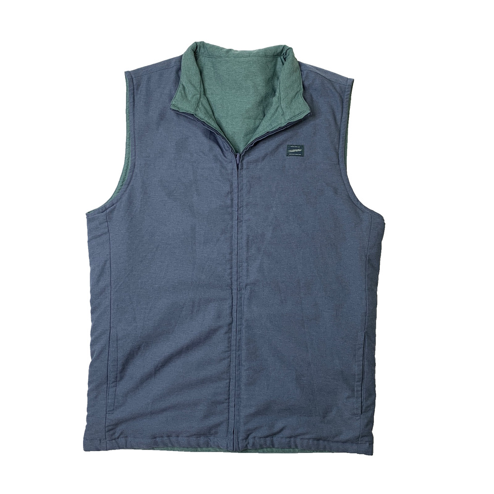 Travis Mathew Vest Mens L Large Copen Dill Clear Cut Midweight Reversible Golf